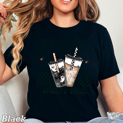 Freshly Boo’d Coffee Halloween Comfort Color Graphic Tee