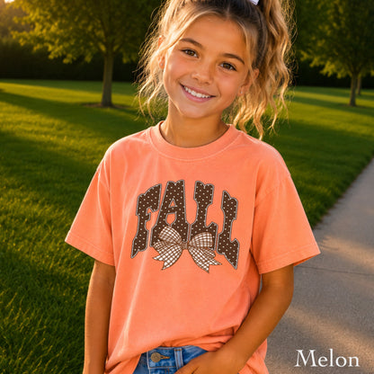 Fall Gingham Favorite Youth Comfort Color T-Shirt