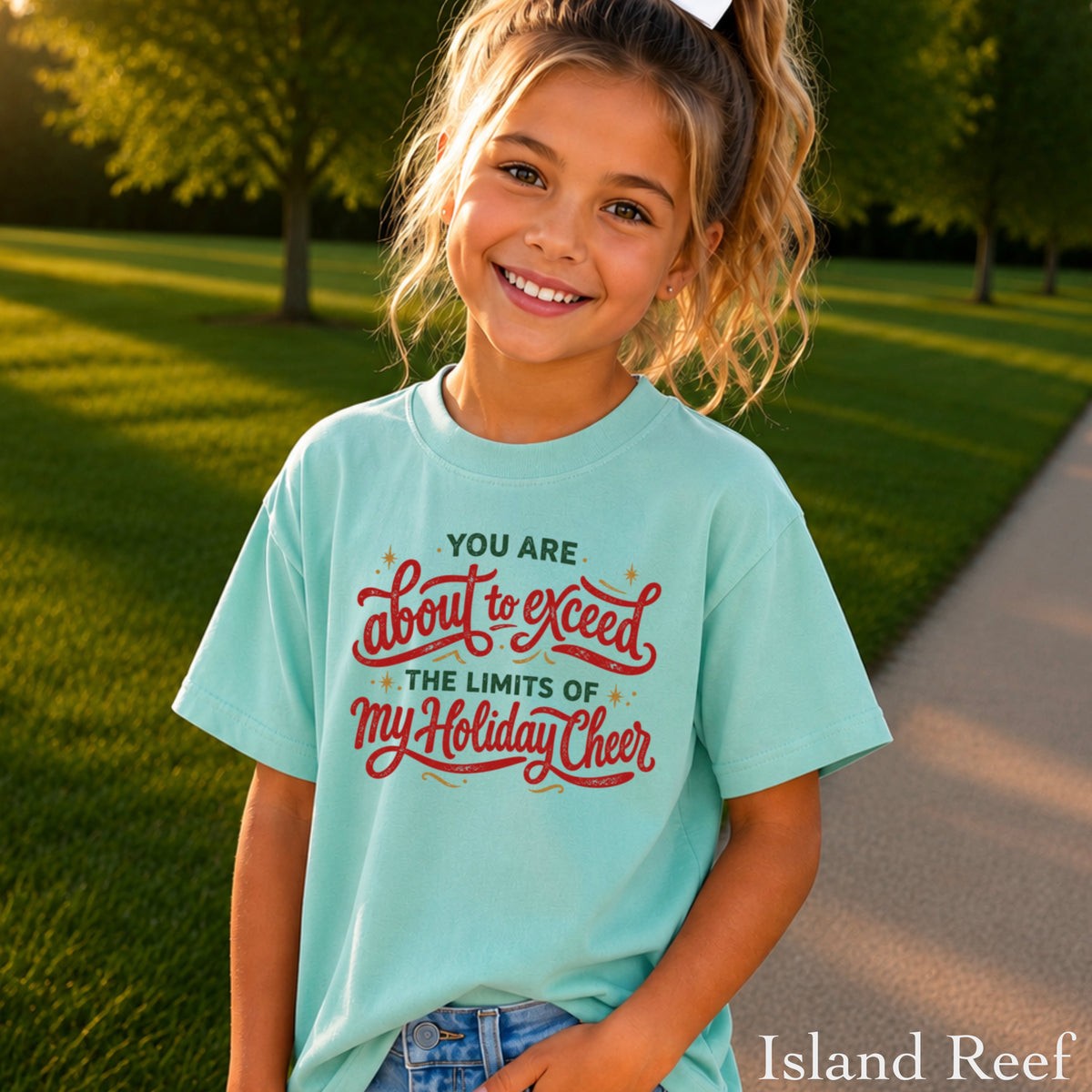 You Are About To Exceed My Limits Of Holiday Cheer Christmas Youth Comfort Color T-Shirt