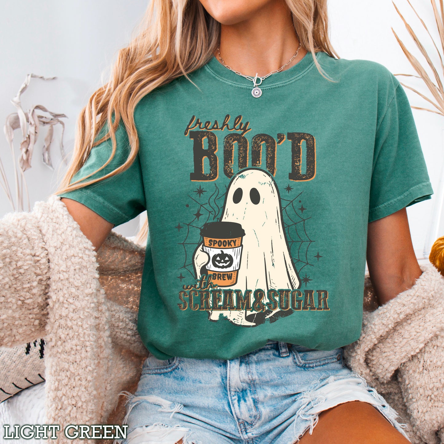 Freshly Boo’d Halloween Comfort Color Graphic Tee