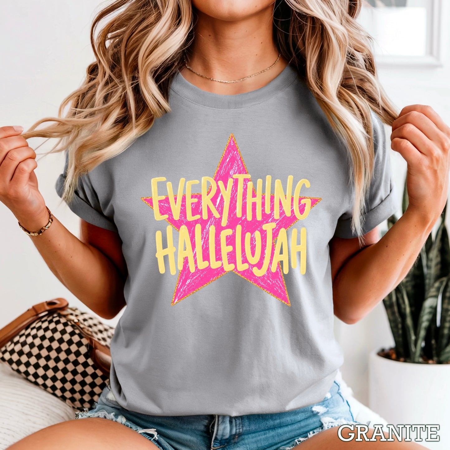 Everything Hallelujah Comfort Color Graphic Tee