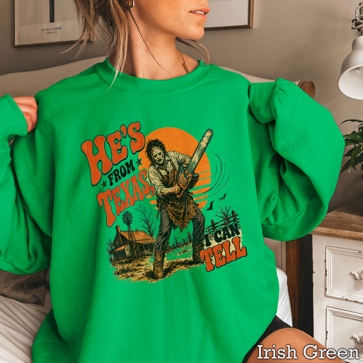 He’s From Texas Halloween Sweatshirt