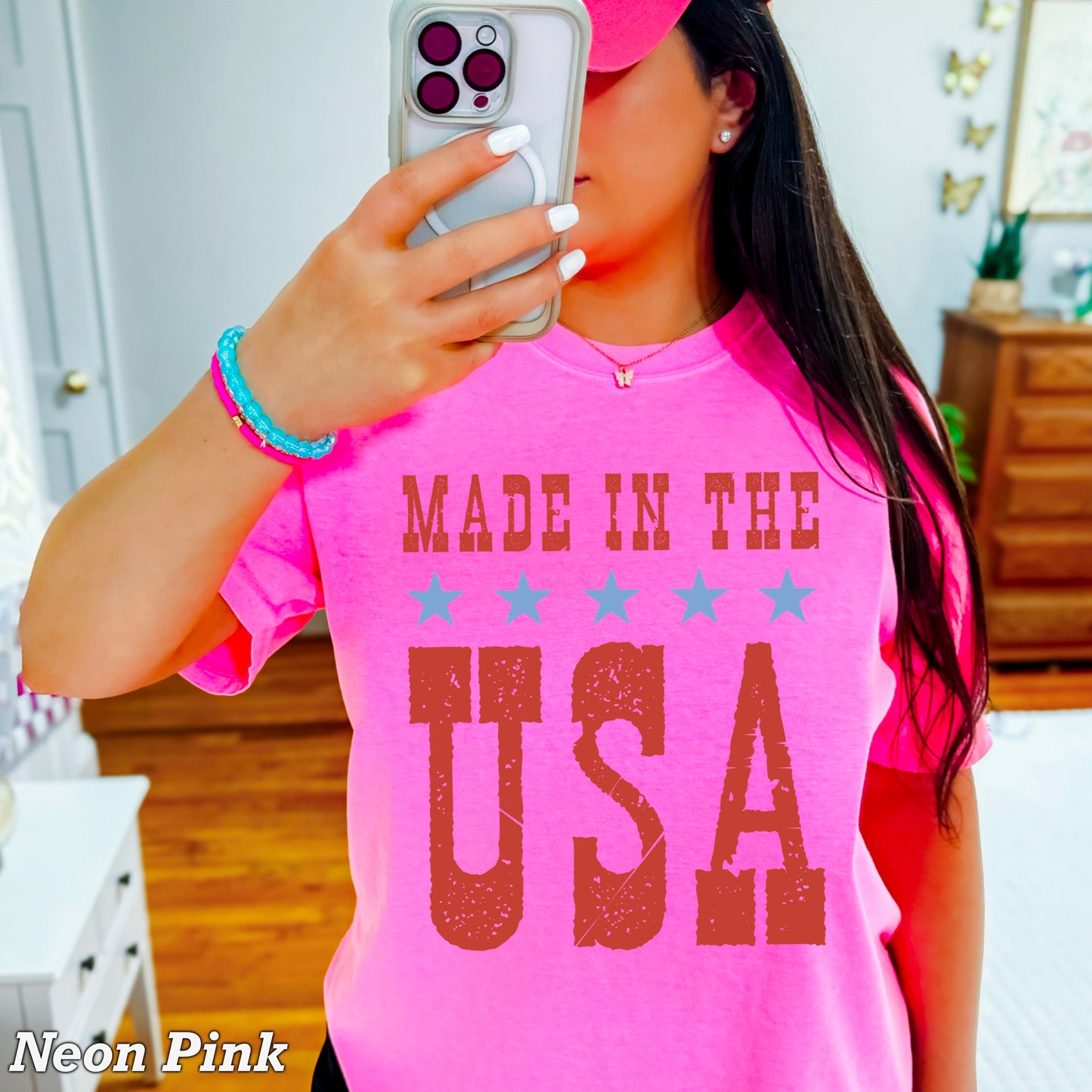 Made InThe USA July 4th Comfort Color Graphic Tee