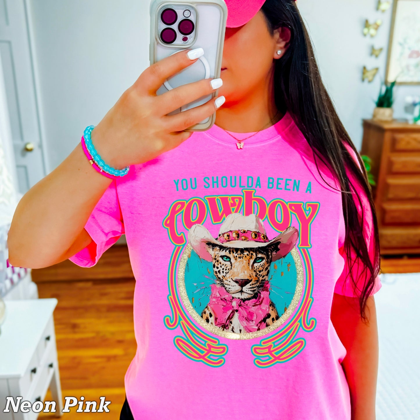 You Shoulda Been A Cowboy Comfort Color Graphic Tee