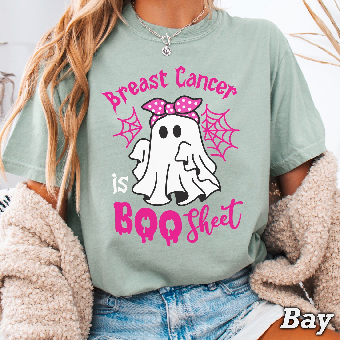 Breast Cancer Is Boo-Sheet Comfort Color Graphic Tee