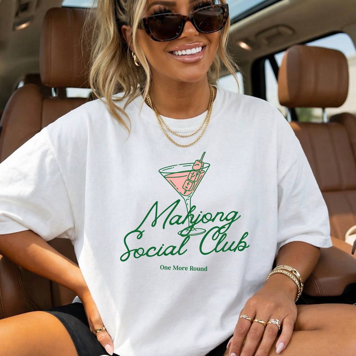 Mahjong Social Club Comfort Color Graphic Tee