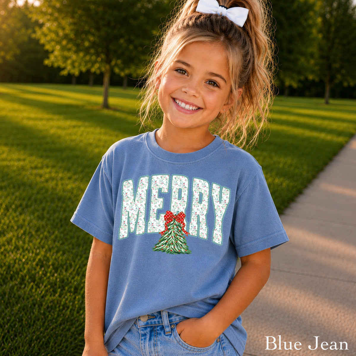 Merry Christmas Youth Comfort Color T-Shirt