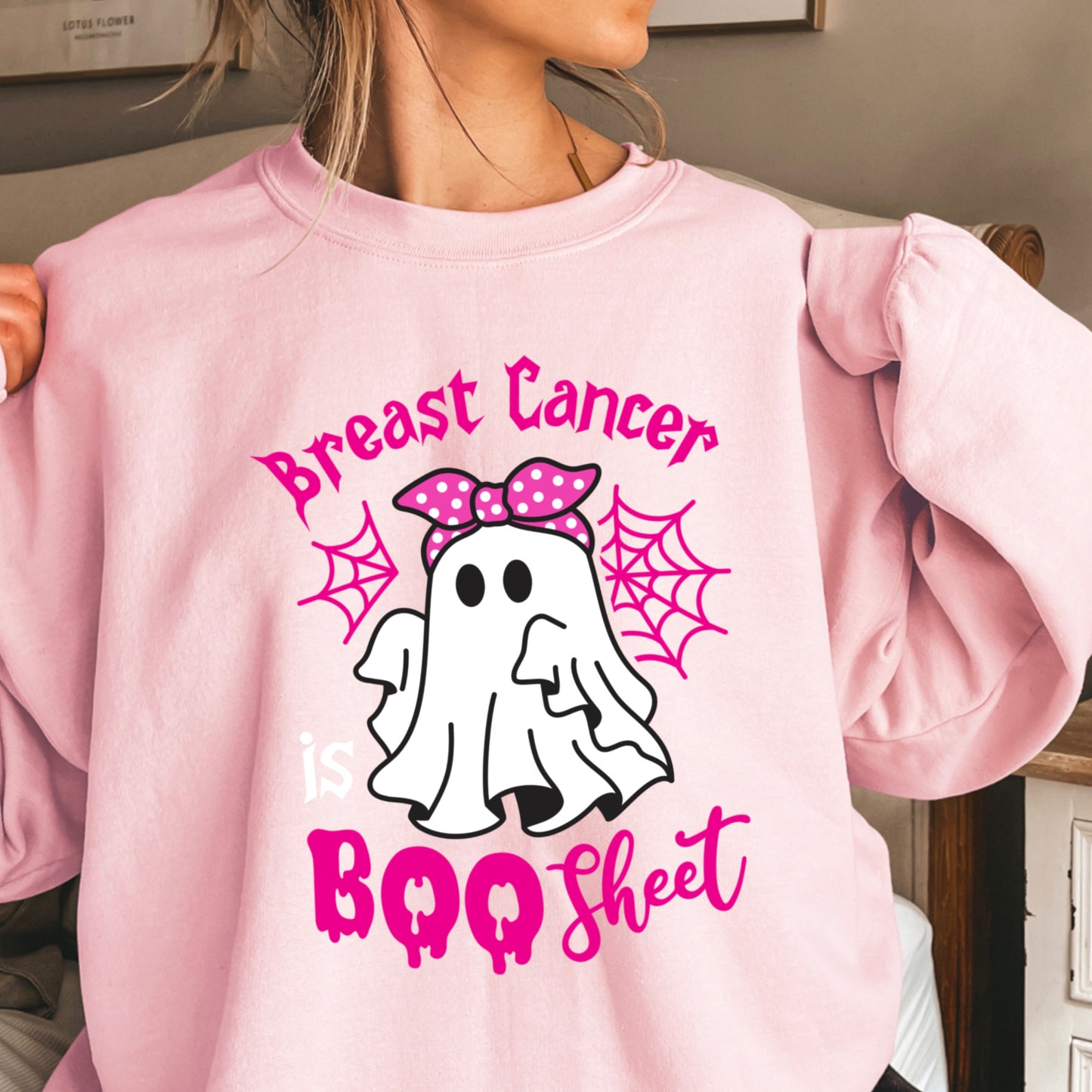 Breast Cancer Is Boo-Sheet Crewneck Sweatshirt