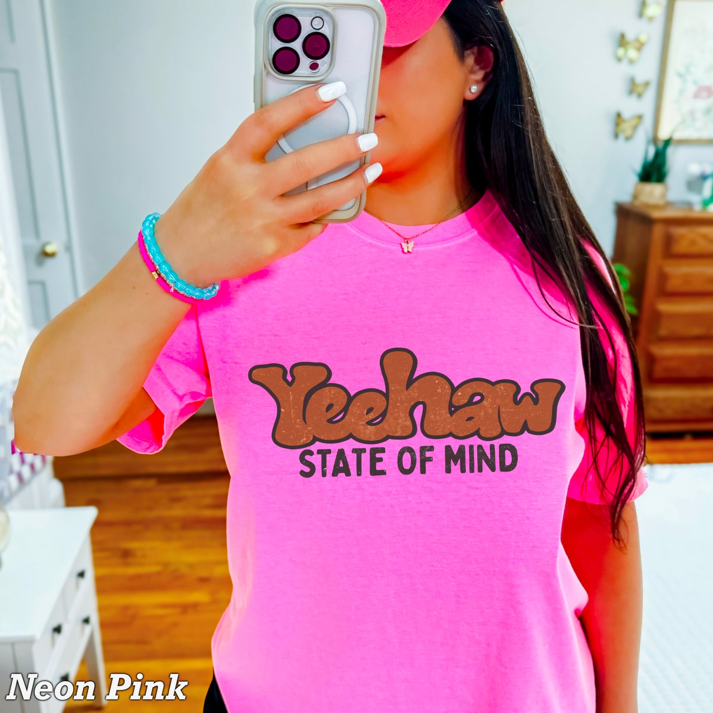 Yeehaw State Of Mind Comfort Color Graphic Tee