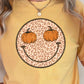 Leopard Pumpkin Face Comfort Color Graphic Tee