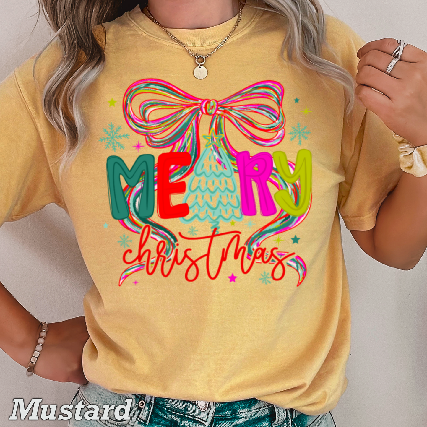 Merry Christmas Comfort Color Graphic Tee