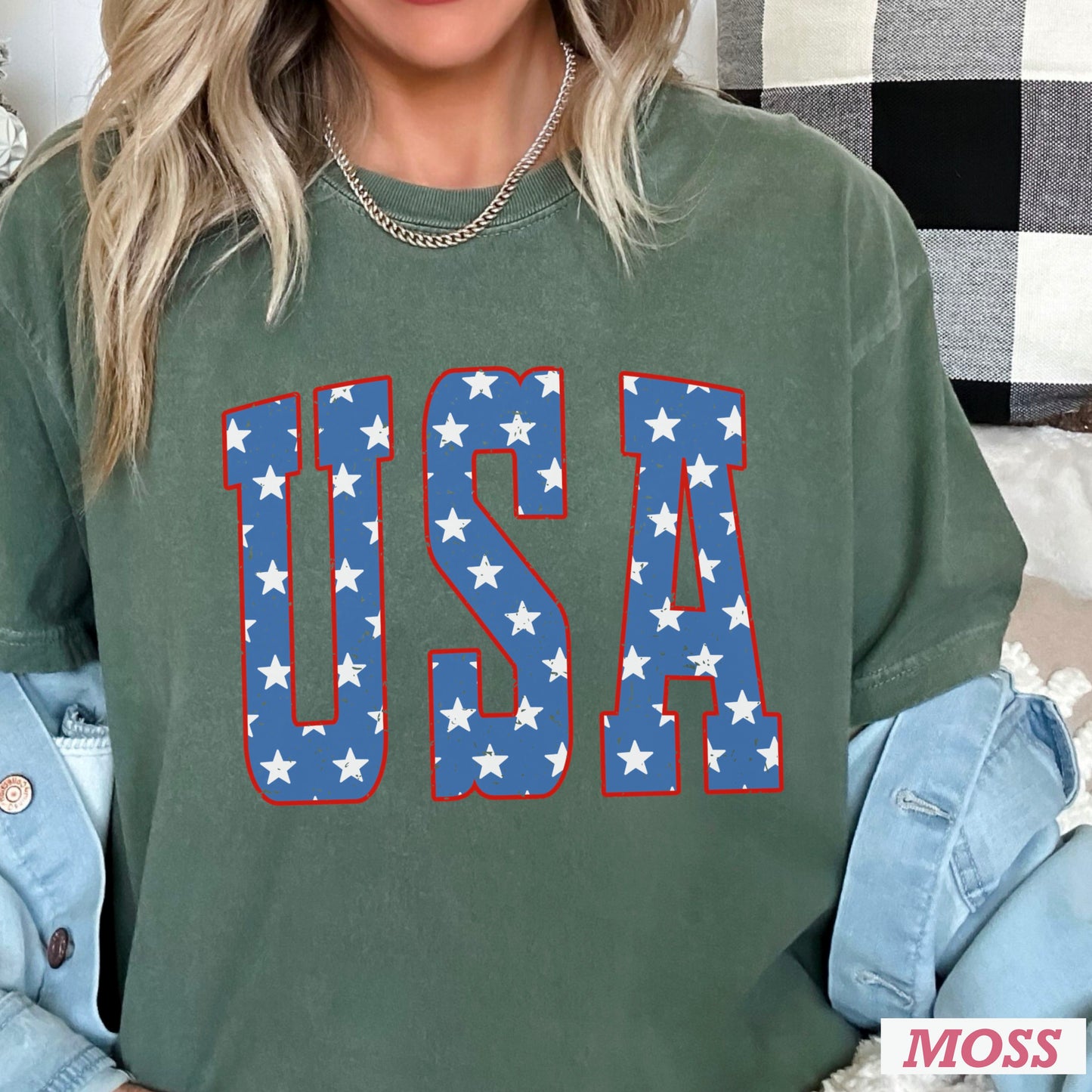 USA Patriotic Comfort Color Graphic Tee