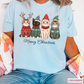 Meowy Christmas Comfort Color Graphic Tee