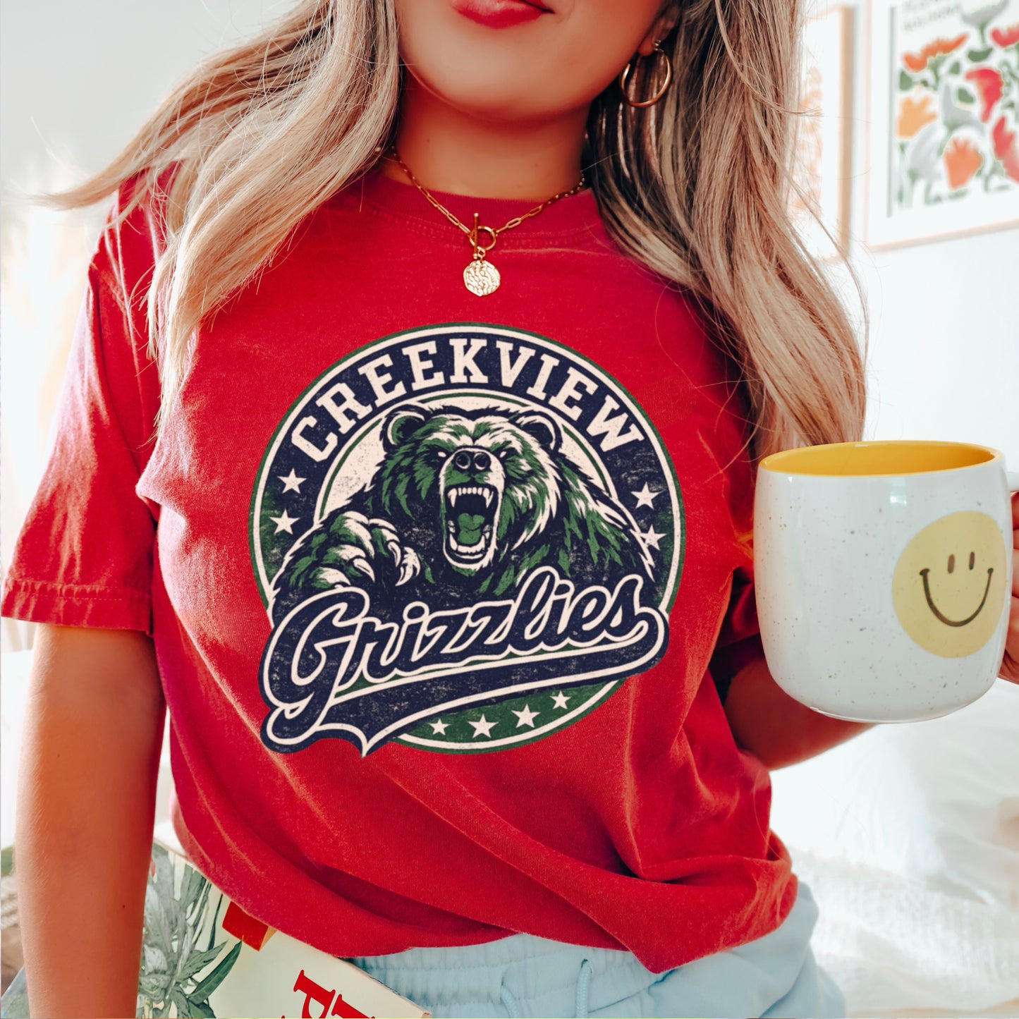 Creekview Grizzlies Comfort Color Graphic Tee