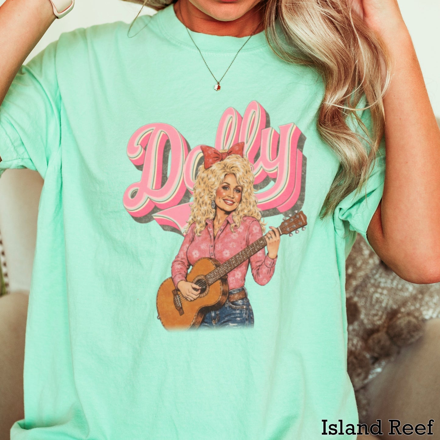 Pink Dolly Guitar Comfort Color Graphic Tee