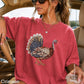 Faux Rhinestone Turkey Comfort Color Graphic Tee