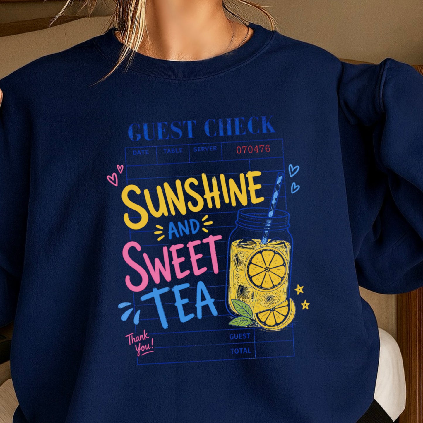 Guest Check Sunshine & Sweet Tea Crewneck Sweatshirt
