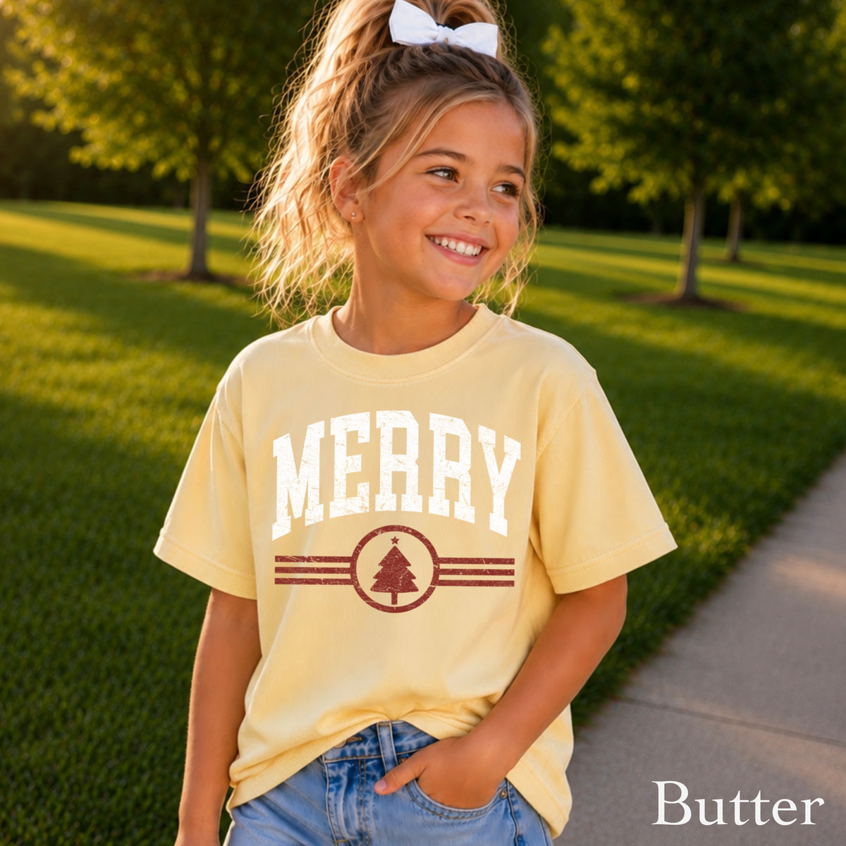Merry Christmas Youth Comfort Color T-Shirt