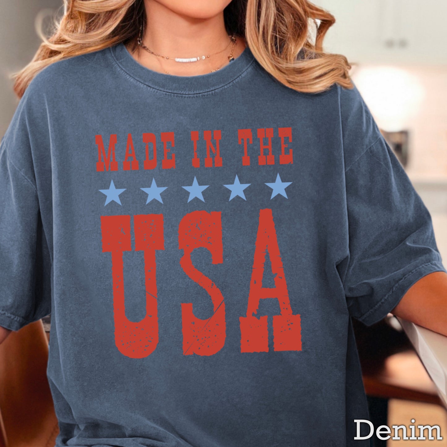 Made InThe USA July 4th Comfort Color Graphic Tee