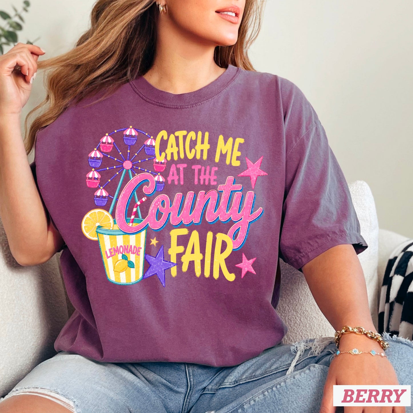 Catch Me At The County Fair Comfort Color Graphic Tee