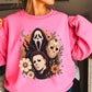Floral Halloween Characters Crewneck Sweatshirt
