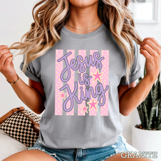 Jesus Is King Comfort Color Graphic Tee