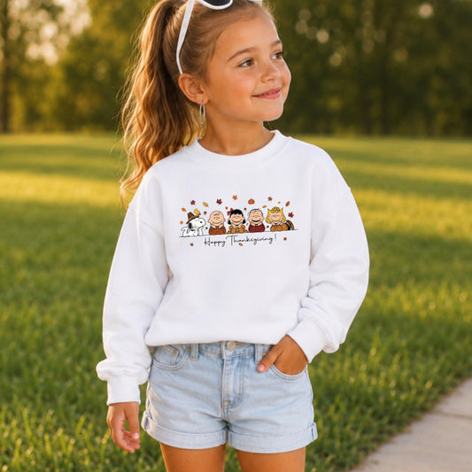 Happy Thanksgiving Youth Crewneck Sweatshirt