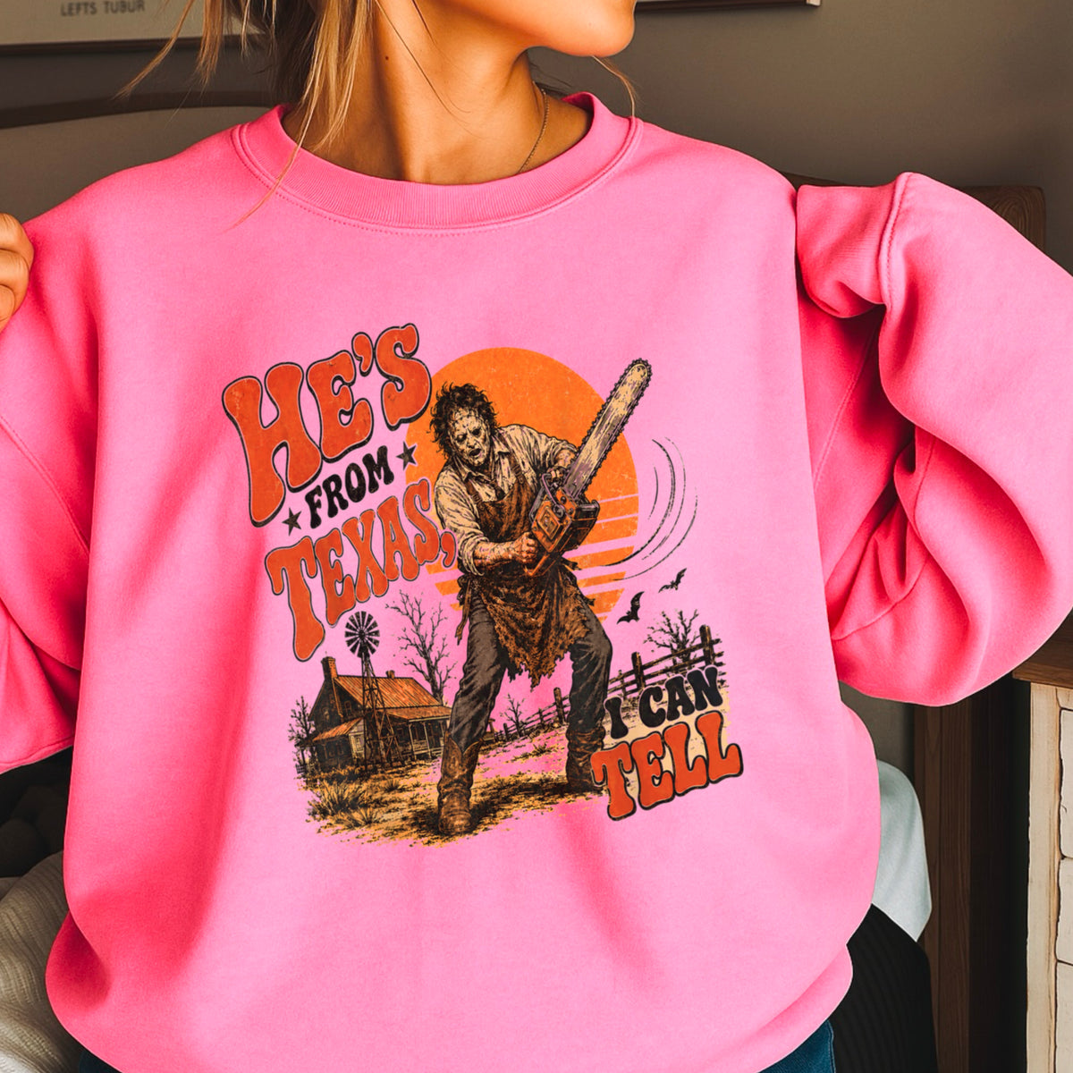 He’s From Texas Halloween Sweatshirt