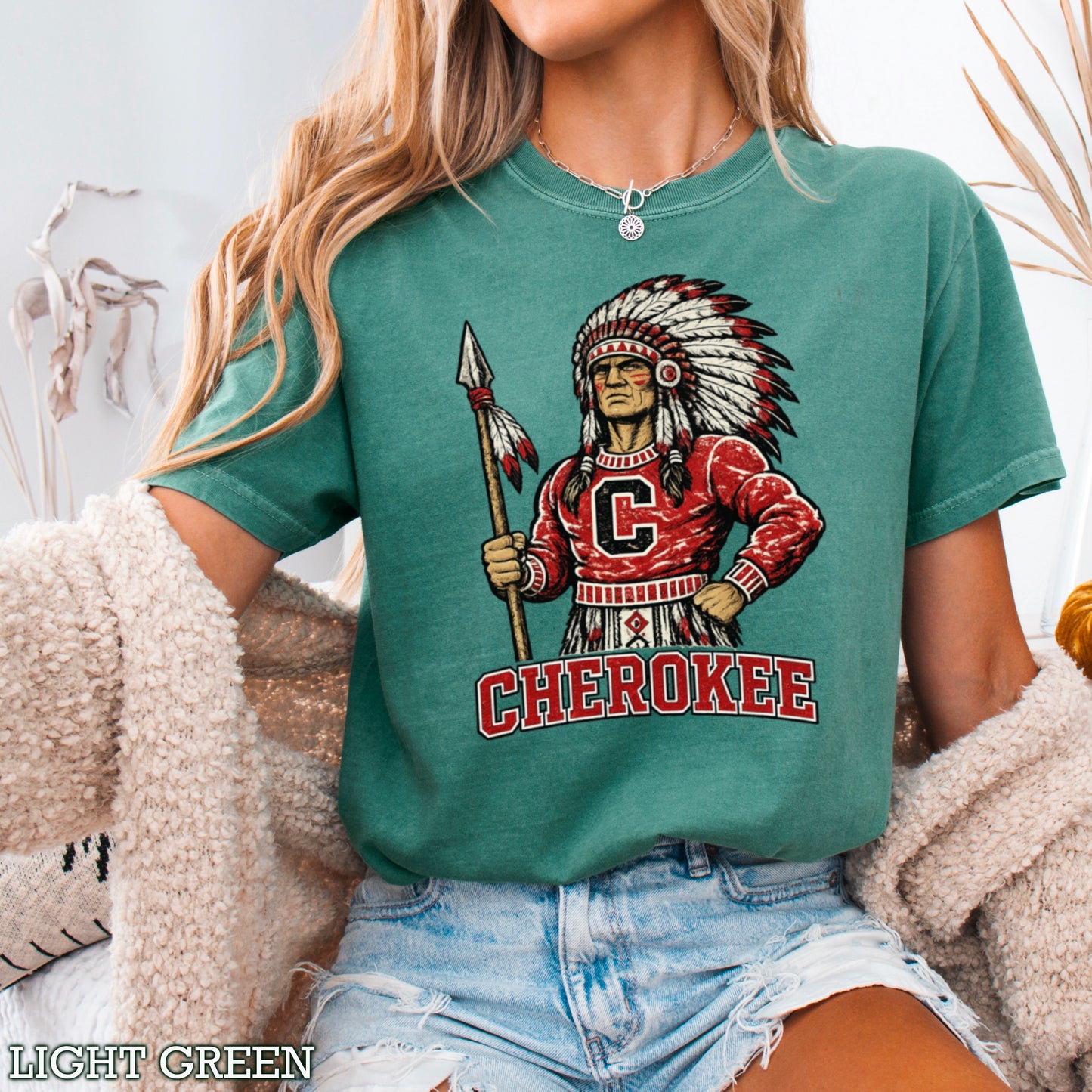 Cherokee Warriors Comfort Color Graphic Tee