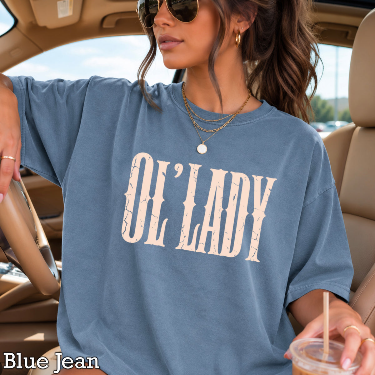 Ol’ Lady Comfort Color Graphic Tee