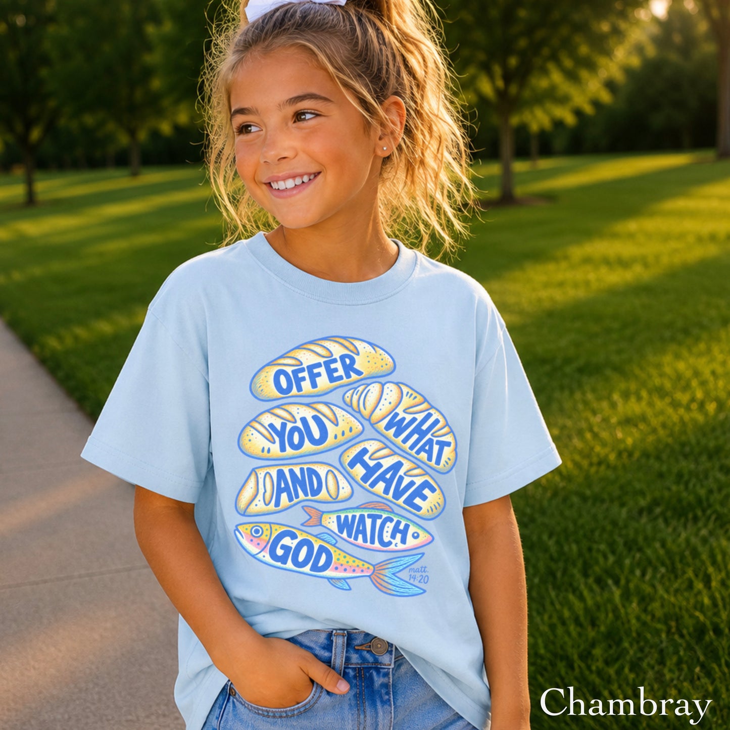 Offer What You Have And Watch God Youth Comfort Color T-Shirt