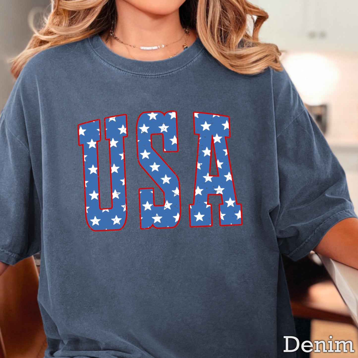 USA Patriotic Comfort Color Graphic Tee