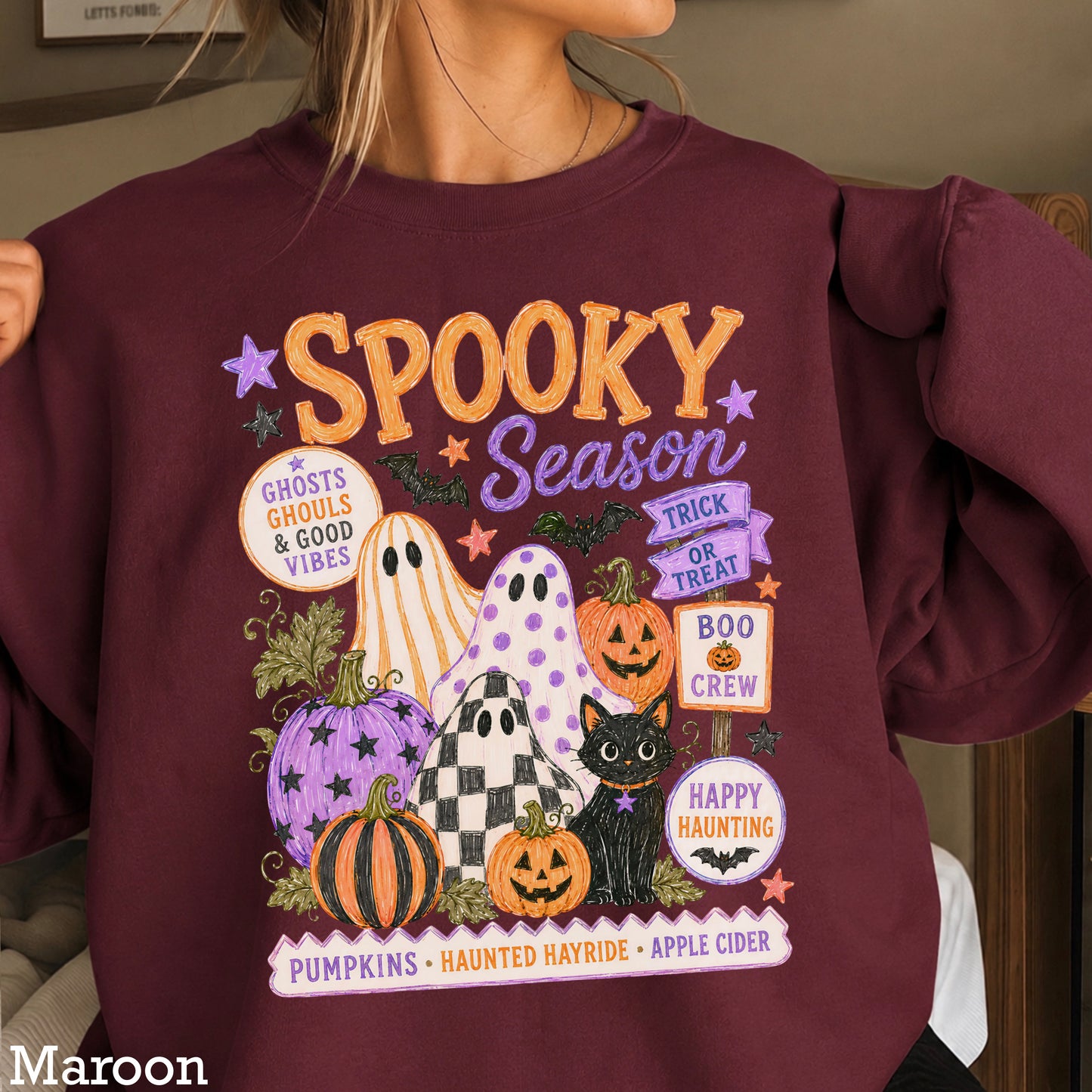 Spooky Season Halloween Crewneck Sweatshirt