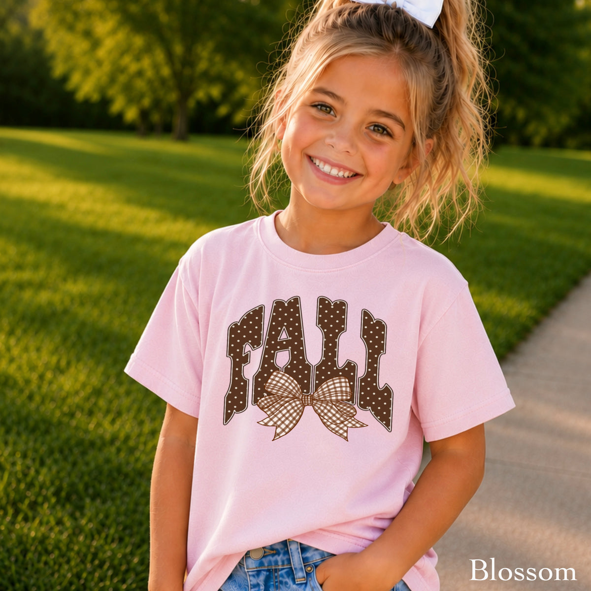 Fall Gingham Favorite Youth Comfort Color T-Shirt