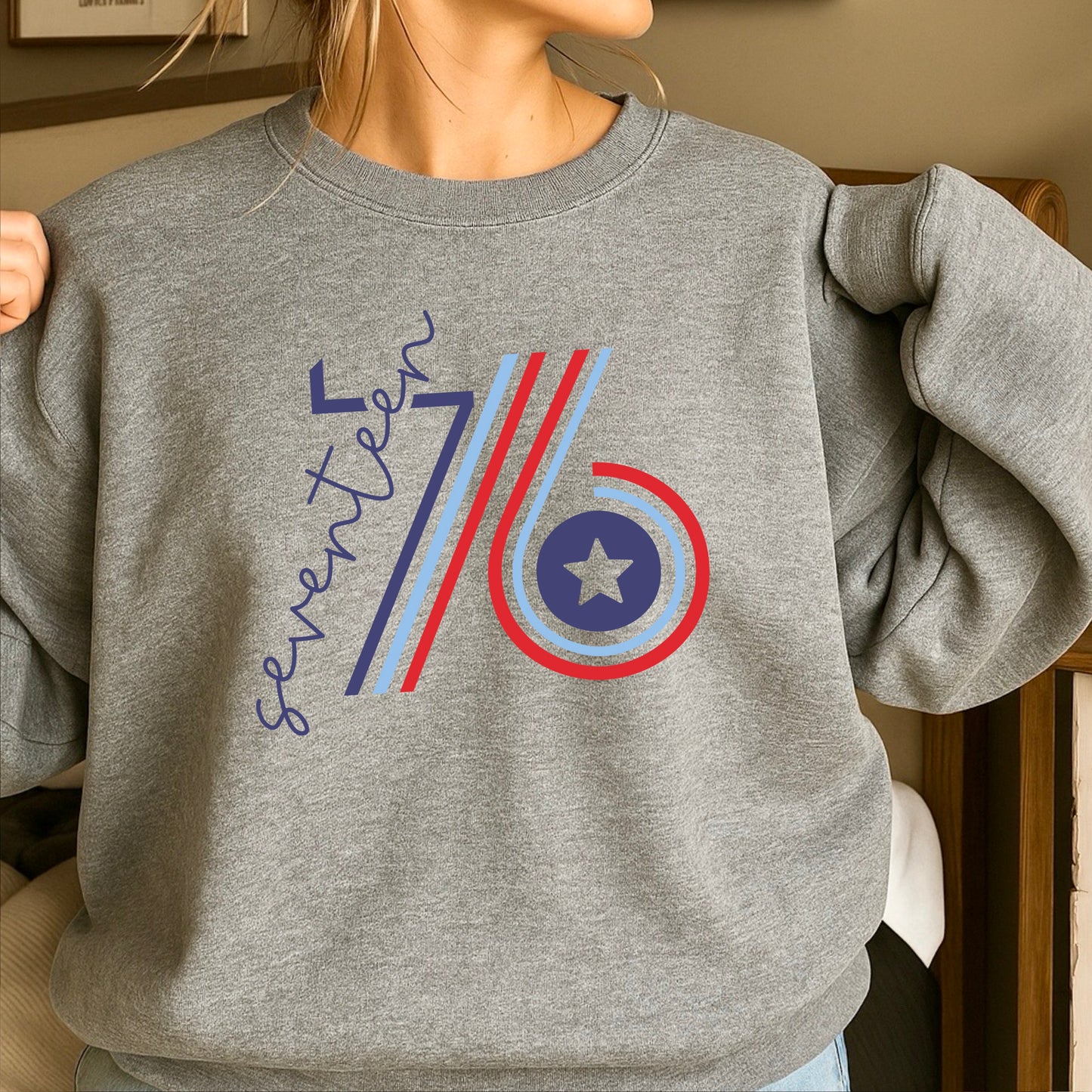 Retro 1776 Crewneck Sweatshirt