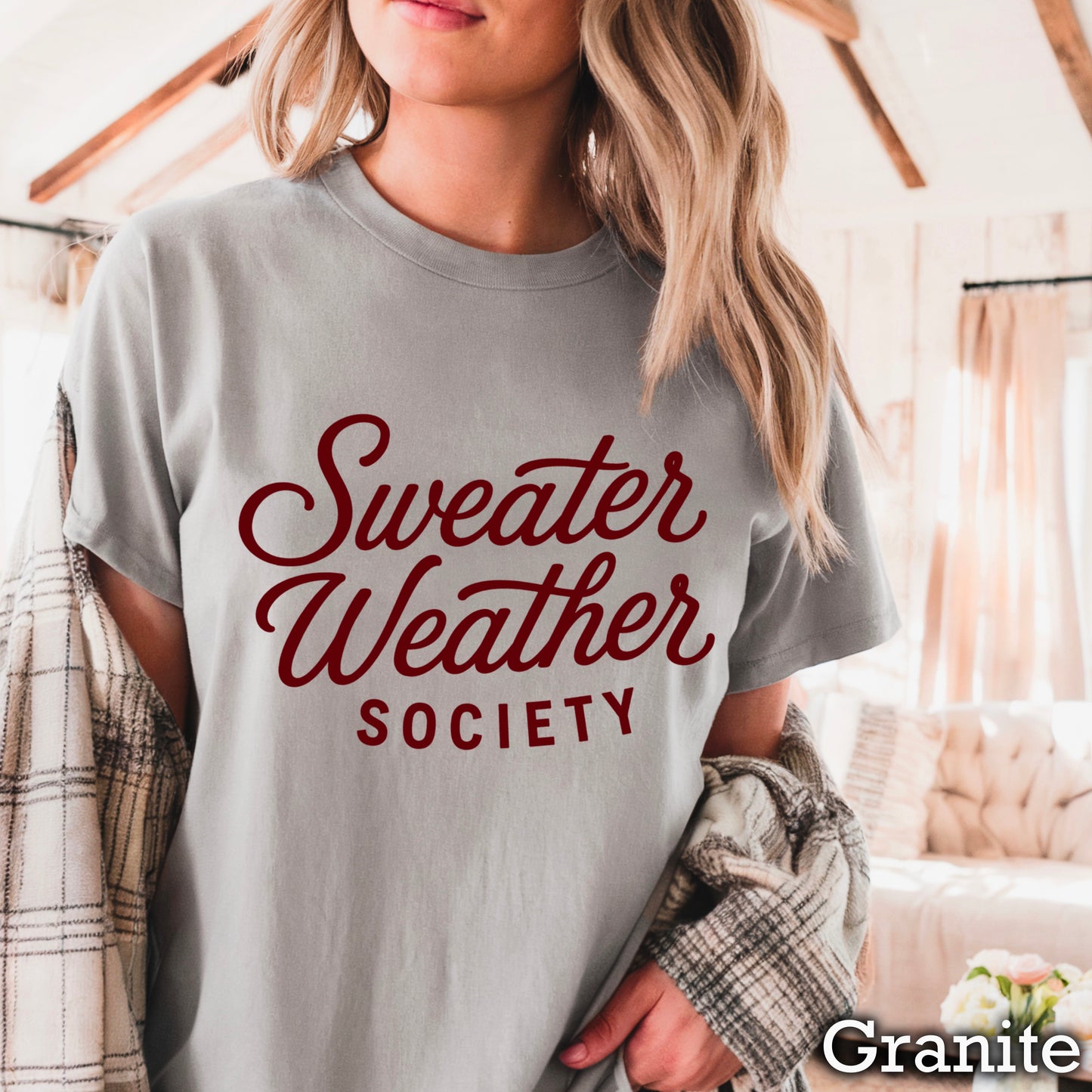 Sweater Weather Society Comfort Color Graphic Tee