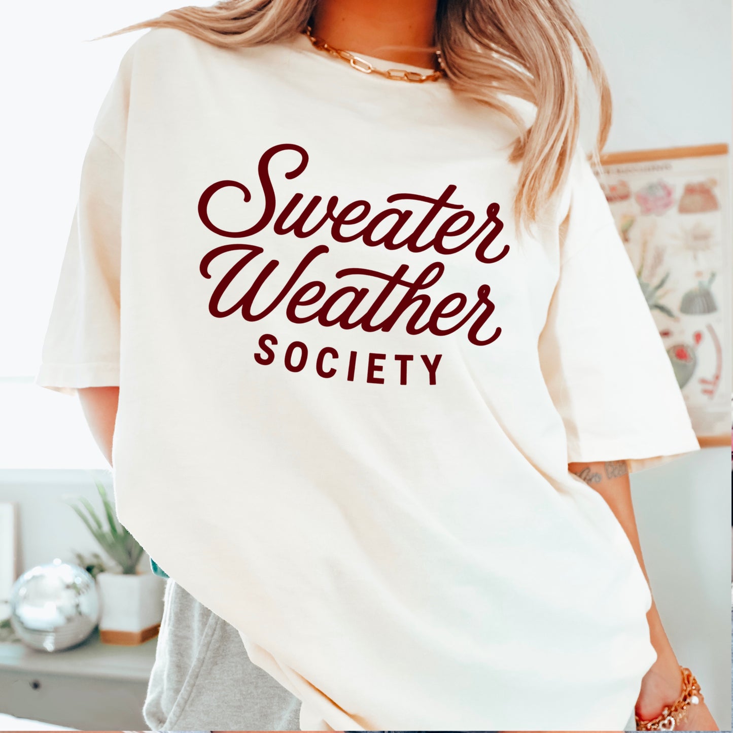 Sweater Weather Society Comfort Color Graphic Tee