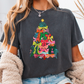 Bow Christmas Tree Comfort Color Graphic Tee