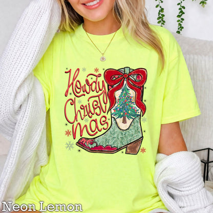 Howdy Christmas Comfort Color Graphic Tee