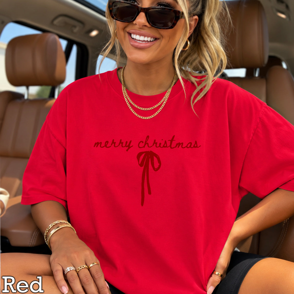Merry Christmas Comfort Color Graphic Tee