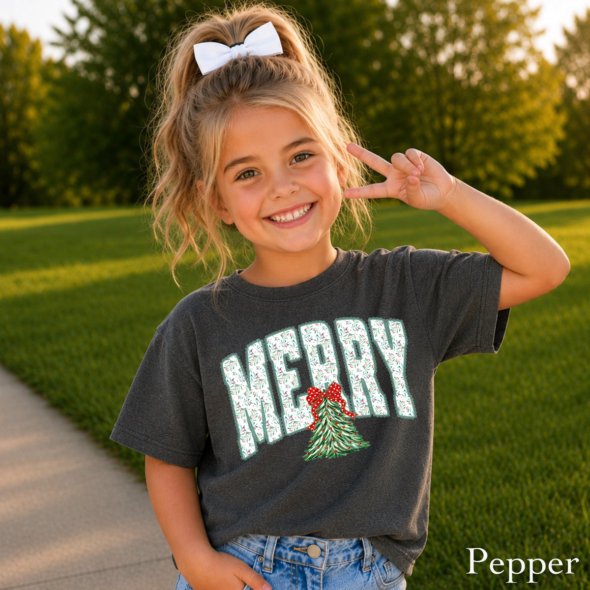 Merry Christmas Youth Comfort Color T-Shirt
