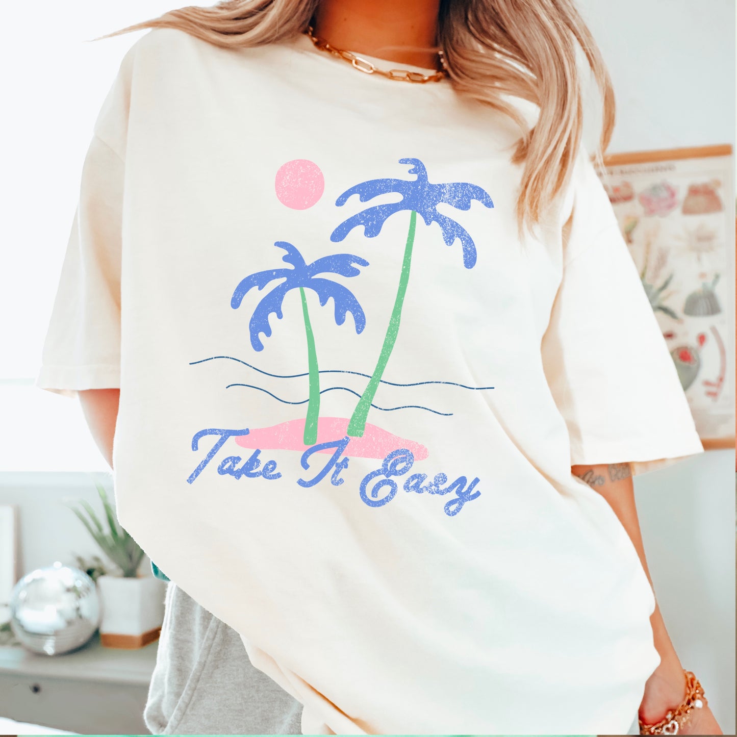 Take It Easy Comfort Color Graphic Tee