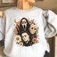 Floral Halloween Characters Crewneck Sweatshirt
