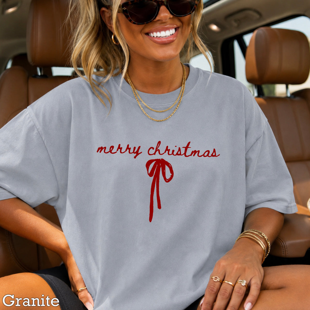 Merry Christmas Comfort Color Graphic Tee