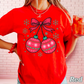 Christmas Cherries Comfort Color Graphic Tee