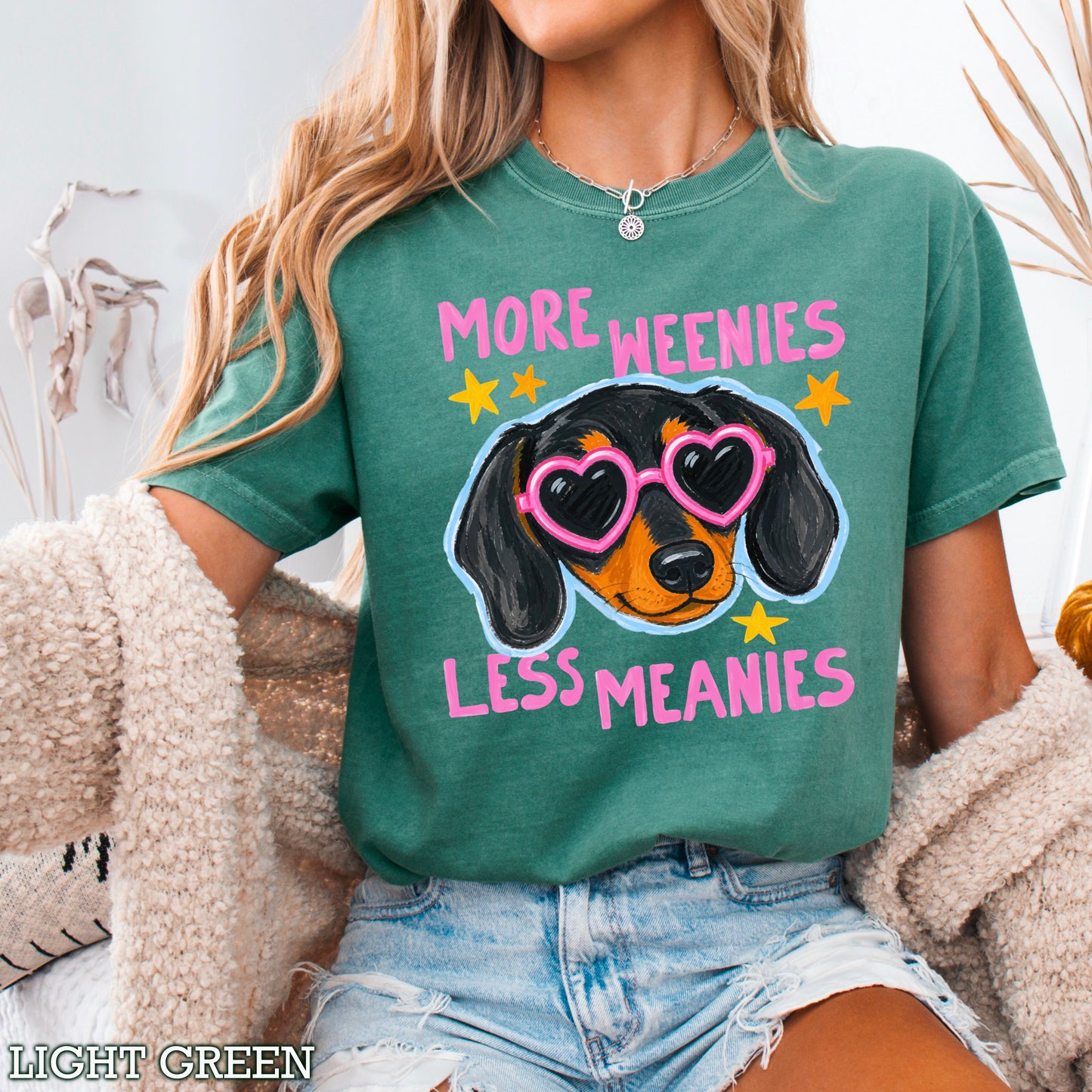 More Weenies Less Meanies Comfort Color Graphic Tee