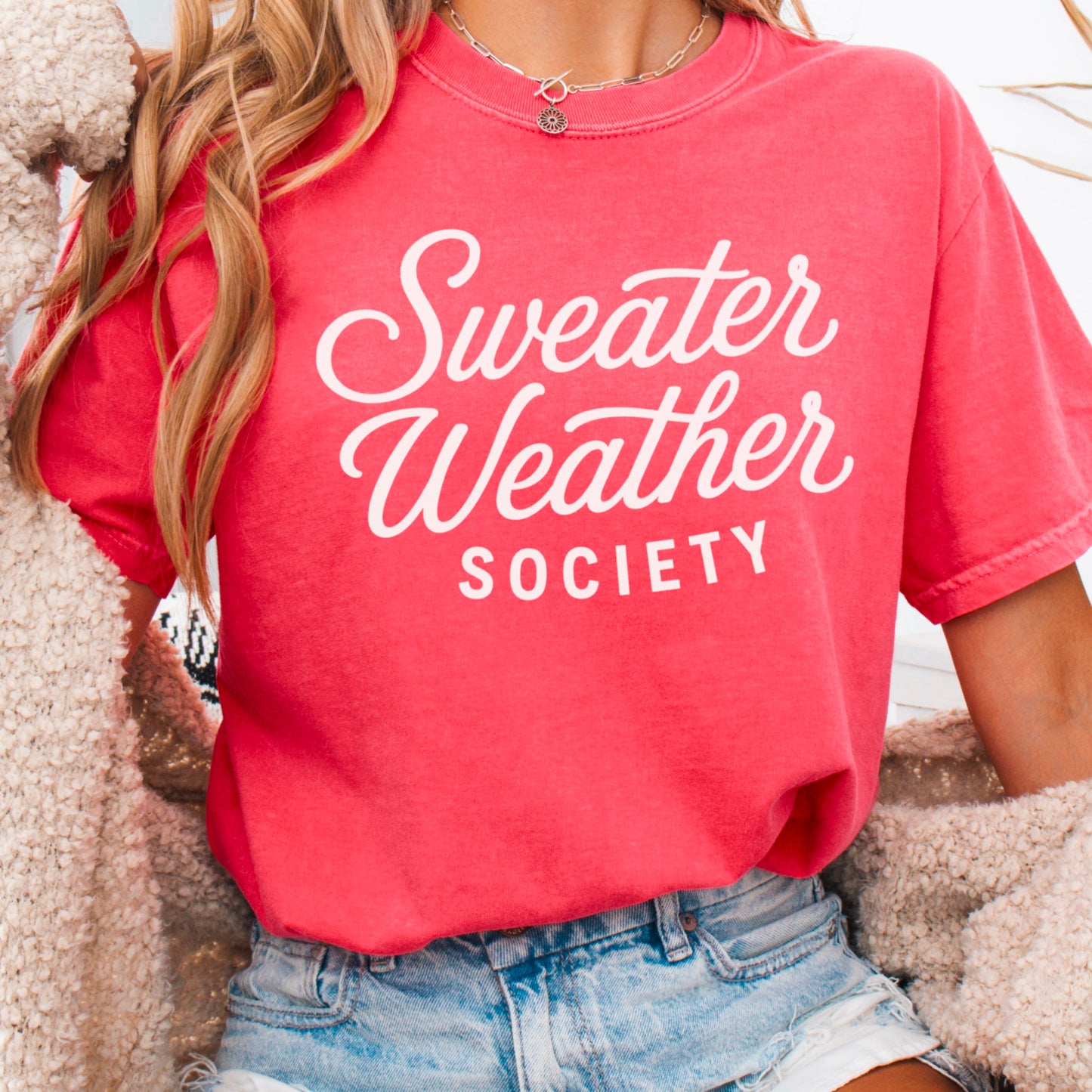 Sweater Weather Society Comfort Color Graphic Tee