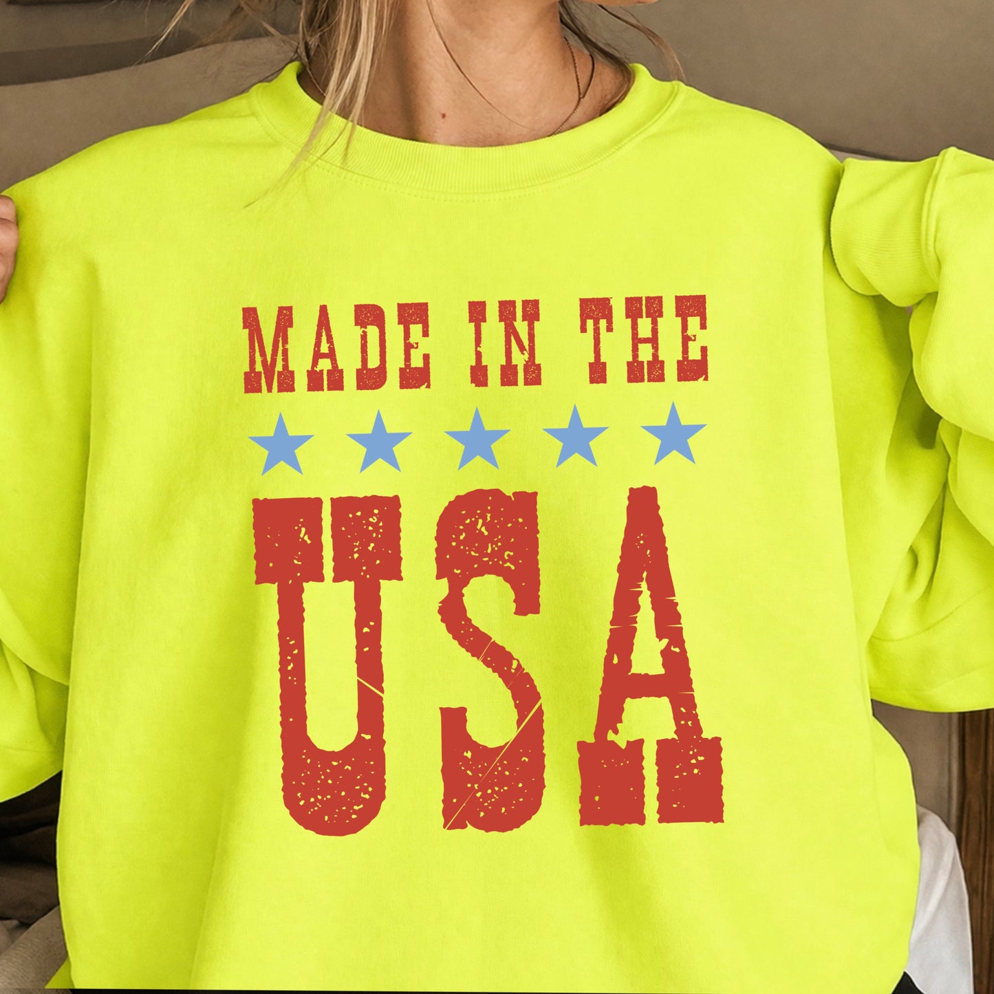 Made In The USA July4th Crewneck Sweatshirt
