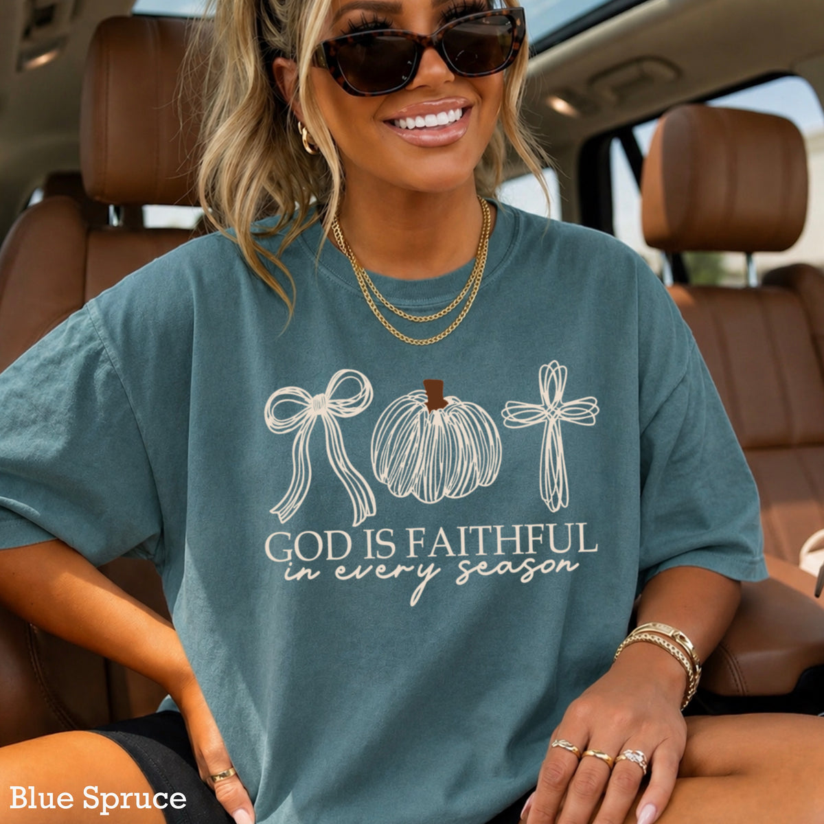 God Is Faithful In Every Season Comfort Color Graphic Tee