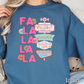 Fa La La Graphic Crewneck Sweatshirt